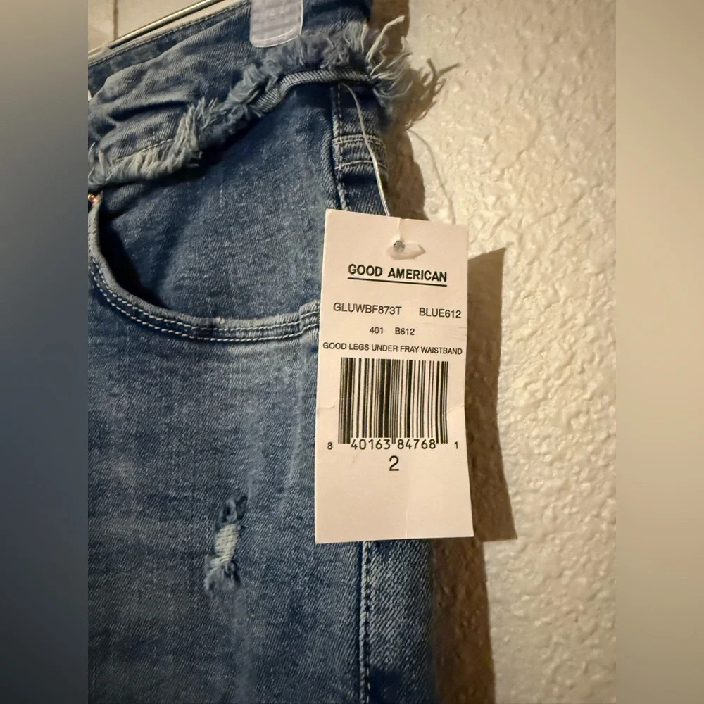 GOOD AMERICAN GOOD LEGS UNDER FRAY WAISTBAND NWT 2/26 - Picture 3 of 5